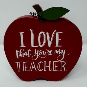 Designs By Kathy, I Love That You’re My Teacher, Apple Decoration,‎ school, wood